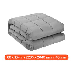 Weighted Blanket, 11 kg, 2235 x 2640 mm King Size, Cooling Breathable Heavy Blanket with Glass Beads, All-Season Use, Suitable for 113-140 kg Adults, Anxiety Stress Relief, Improve Sleep, Grey