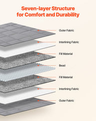 Weighted Blanket, 11 kg, 2235 x 2640 mm King Size, Cooling Breathable Heavy Blanket with Glass Beads, All-Season Use, Suitable for 113-140 kg Adults, Anxiety Stress Relief, Improve Sleep, Grey