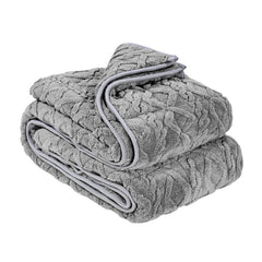Weighted Blanket, 9 kg, 1524 x 2032 mm Queen Size, Sherpa Fleece Heavy Blanket with Glass Beads, Soft Warm Cozy Fluffy Touch, for 90-113 kg Adults, Anxiety Stress Relief, Improve Sleep, Grey
