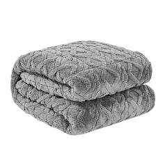 Weighted Blanket, 9 kg, 1524 x 2032 mm Queen Size, Sherpa Fleece Heavy Blanket with Glass Beads, Soft Warm Cozy Fluffy Touch, for 90-113 kg Adults, Anxiety Stress Relief, Improve Sleep, Grey