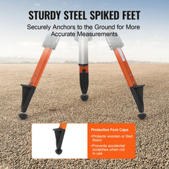 Laser Level Tripod Stand 5/8"-11 Thread 27.16-67.71 in Height Adjustment