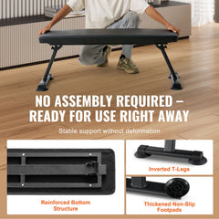 Flat Weight Bench, Foldable Strength Training Bench, Utility Workout Bench for Full Body Workout, 1000 LBS Press Bench for Home Gym Exercise, for Multi-Purpose Weight Training and Ab Exercises