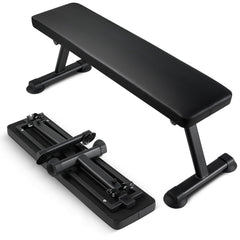 Flat Weight Bench, Foldable Strength Training Bench, Utility Workout Bench for Full Body Workout, 1000 LBS Press Bench for Home Gym Exercise, for Multi-Purpose Weight Training and Ab Exercises