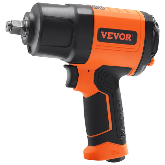 1/2-Inch Air Impact Wrench, High Torque Up to 1400 ft-lbs, Lightweight 4.6 lb Design Pneumatic Impact Gun with 11-PCS 1/2-Inch Drive CR-V Steel Impact Socket Set & Carrying Case