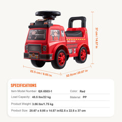 Ride On Push Car for Toddlers, Ages 1-3, Ride Racer, Sit to Stand Toddler Ride On Toy, Classic Kids Ride On Car with Music Steering Wheel & Under Seat Storage, Ride On Toy for Boys Girls, Red