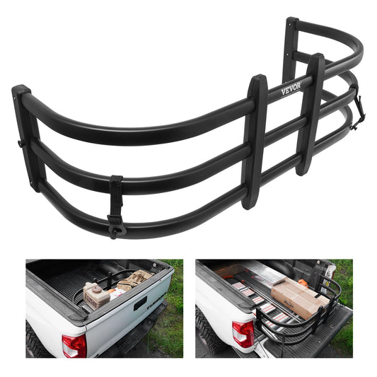 Truck Bed Extender, Aluminum Retractable Tailgate Extender, 131cm-162.6cm Adjustable Length, Fits for Ridgeline, Tacoma, Gladiator, Colorado/Canyon, Frontier, and Ranger