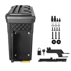 Truck Bed Storage Box, Lockable Swing Case with Password Padlock, 6.6 Gal/25 L ABS Wheel Well Tool Box, Waterproof and Durable, Compatible with Ford F-150 2015-2021, Drivers Side