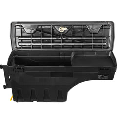 Truck Bed Storage Box, Lockable Swing Case with Password Padlock, 6.6 Gal/25 L ABS Wheel Well Tool Box, Waterproof and Durable, Compatible with Ford F-150 2015-2021, Drivers Side