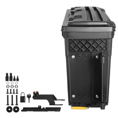 Truck Bed Storage Box, Lockable Swing Case with Password Padlock, 6.6 Gal/25 L ABS Wheel Well Tool Box, Waterproof and Durable, Compatible with Ford F-150 2015-2021, Passenger Side