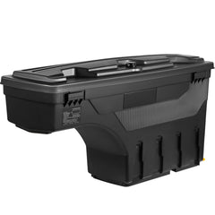 Truck Bed Storage Box, Lockable Swing Case with Password Padlock, 6.6 Gal/25 L ABS Wheel Well Tool Box, Waterproof and Durable, Compatible with Ford F-150 2015-2021, Passenger Side