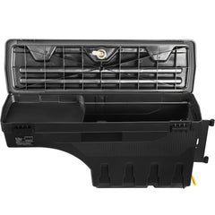 Truck Bed Storage Box, Lockable Swing Case with Password Padlock, 6.6 Gal/25 L ABS Wheel Well Tool Box, Waterproof and Durable, Compatible with Ford F-150 2015-2021, Passenger Side