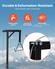 Truck Hitch Game Hoist, 400 lbs Load Capacity, Hunting Deer Hoist with 2-inch Receiver, 360-Degree Swivel Shaft & Adjustable Height, Includes Gambrel Winch for Skinning & Cleaning Game