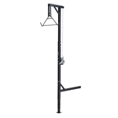 Truck Hitch Game Hoist, 500 lbs Load Capacity, Hunting Deer Hoist with 2-inch Receiver, 360-Degree Swivel Shaft & Adjustable Height, Includes Gambrel Winch for Skinning & Cleaning Game