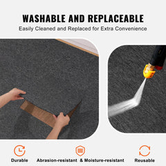 Carpet Tiles Reusable, 20"x 20" Carpet Squares With Padding Attached, Soft Padded Carpet Tiles, Easy Install DIY for Bedroom Living Room Indoor Outdoor (20 Tiles, Dark Gray)