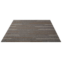 Carpet Tiles Reusable 610x610 mm, 24 PCS Modular Carpet Square Rug, Commercial Floor Soft Padded for Seamless Cover 8.9㎡, Easy DIY Replacement for Living Room Bedroom Office Indoor, Dark Brown