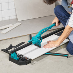 Manual Tile Cutter, 1000mm, Porcelain Ceramic Tile Cutter with Tungsten Carbide Cutting Wheel, Infrared Positioning, Anti-Skid Feet, Durable Rails for professional installers or beginners