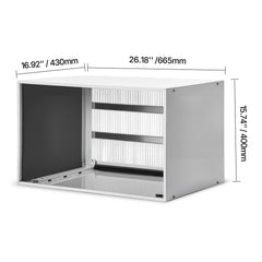 Air Conditioner Wall Sleeve 26 in with Exterior Grille Wall AC Sleeve