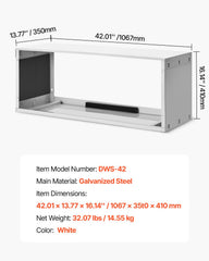 Air Conditioner Wall Sleeve 42 in Universal Through the Wall AC Sleeve