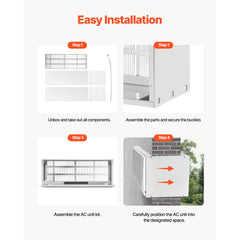 Air Conditioner Wall Sleeve 42 in with Exterior Grille Wall AC Sleeve