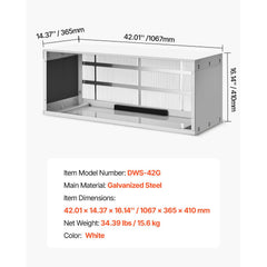 Air Conditioner Wall Sleeve 42 in with Exterior Grille Wall AC Sleeve