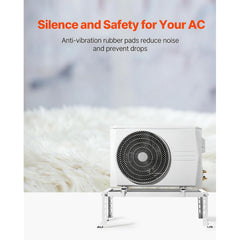 Mini Split Ground Stand Adjustable Anti Vibration for 9000-24000 BTU