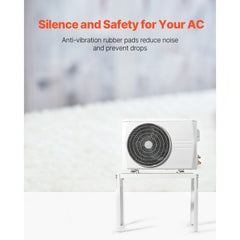 Mini Split Ground Stand Adjustable Anti Vibration for 9000-18000 BTU
