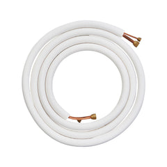 4876.8mm Mini Split Line Set, 6.4 & 12.7mm O.D Copper Pipes Tubing and Triple-Layer Insulation, for Air Conditioning or Heating Pump Equipment & HVAC with Rich Accessories (18ft Connection Cable