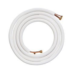 4876.8mm Mini Split Line Set, 6.4 & 12.7mm O.D Copper Pipes Tubing and Triple-Layer Insulation, for Air Conditioning or Heating Pump Equipment & HVAC with Rich Accessories (18ft Connection Cable