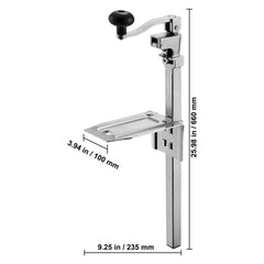 Commercial Can Opener, Heavy-Duty Manual Tabletop Cans Opener for Cans Up to 300 mm Height, Height-Adjustable Professional Can Openers Fixed with Screws, for Restaurant, Hotel, and Food Store