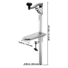 Commercial Can Opener, Heavy-Duty Manual Tabletop Cans Opener for Cans Up to 300 mm Height, Height-Adjustable Can Openers Fixed with Screws & Table Clamp, for Restaurant, Hotel, and Food Store