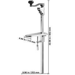 Manual Can Opener, Commercial Table Clamp Opener for Large Cans, Heavy Duty Can Opener with Base, Adjustable Height Industrial Jar Opener For Cans Up to 40cm Tall, for Restaurant Hotel Home Bar