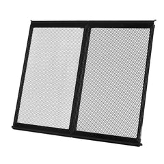 RV Screen Door Protector, 622.3 x 508 mm Door Grille, Easy to Install and Disassemble, Reinforced Breathable Protective Mesh, Aluminum Alloy Camper RV Entry Protector for Pet Protection, Black