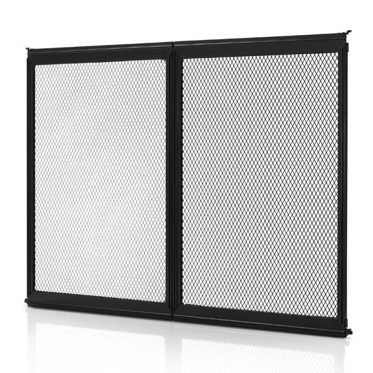 RV Screen Door Protector, 673.1 x 508 mm Door Grille, Easy to Install and Disassemble, Reinforced Breathable Protective Mesh, Aluminum Alloy Camper RV Entry Protector for Pet Protection, Black