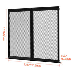 RV Screen Door Protector, 571.5 x 508 mm Door Grille, Easy to Install and Disassemble, Reinforced Breathable Protective Mesh, Aluminum Alloy Camper RV Entry Protector for Pet Protection, Black
