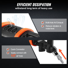 1 Inch Air Impact Wrench, Up to 5175 ft-lbs Beast Reverse Torque Output Pneumatic Impact Gun w/ 8 Inch Extended Anvil for Repairs_nd_aintenance of Heavy Duty Machinery / Semi-Truck / Bus