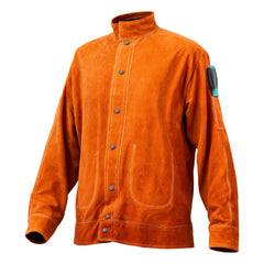 Flame-Resistant Welding Jacket Heavy Duty Leather Welding Jacket XL Size