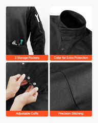 FR Welding Jacket XXL Size Heavy Duty Cowhide Leather & 9oz FR Cotton