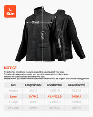 FR Welding Jacket L Size Heavy Duty Cowhide Leather & 9oz FR Cotton