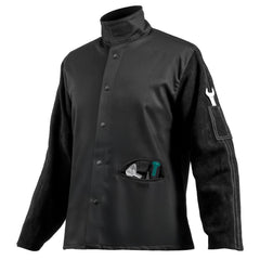 FR Welding Jacket L Size Heavy Duty Cowhide Leather & 9oz FR Cotton