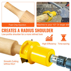 Tenon Cutter Log Furniture Kit 1" & 1.5"& 2" w/ Curved Blade for Home DIY