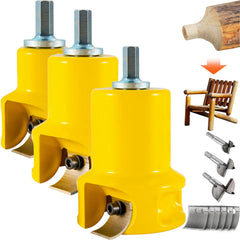 Tenon Cutter Log Furniture Kit 1" & 1.5"& 2" w/ Curved Blade for Home DIY
