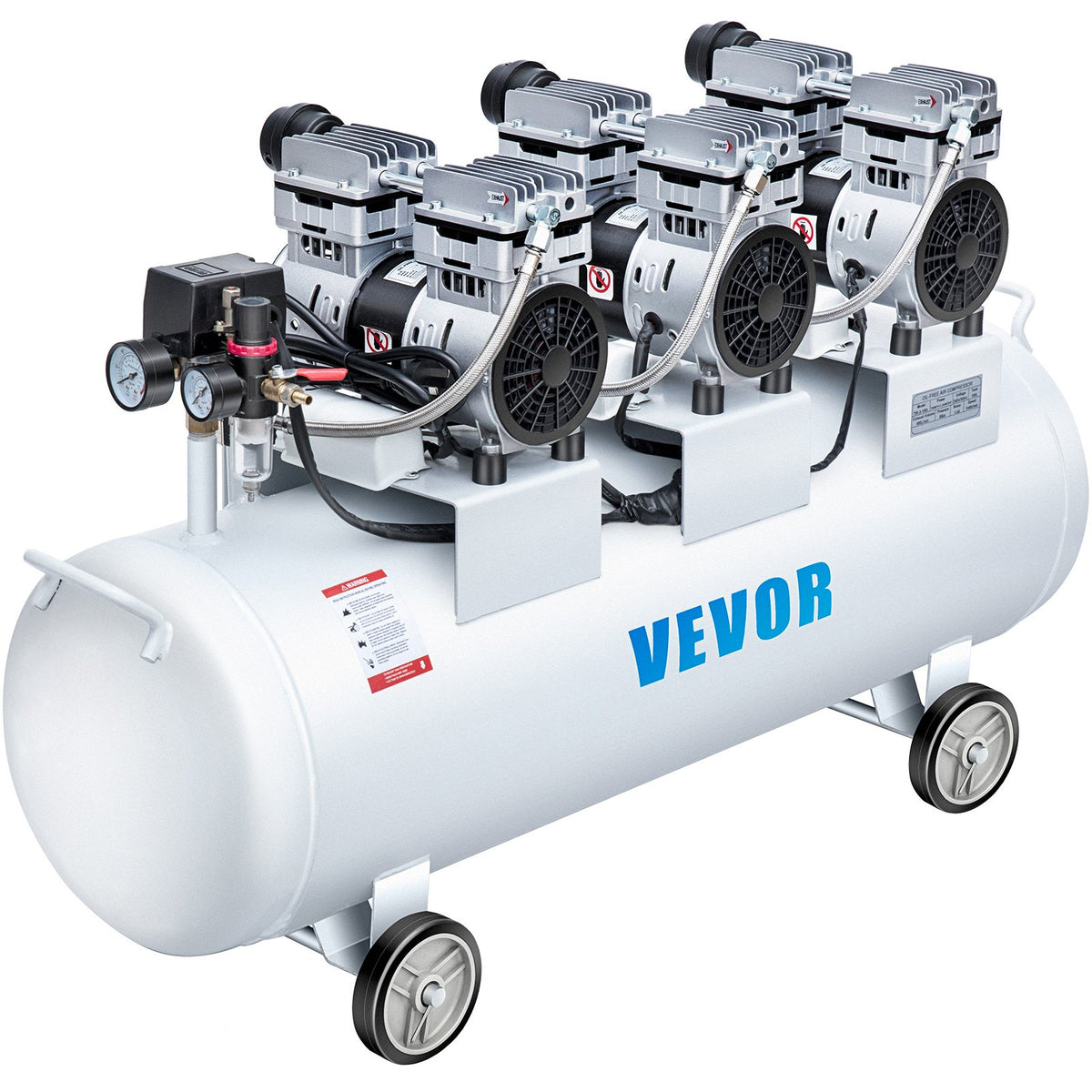 Oil Free Air Compressor Air Compressor Tank 100L 3HP Ultra Silent Inflator
