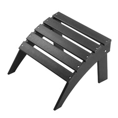 Adirondack Ottoman, 47.5L x 50W x 33H cm HDPE Plastic Folding Adirondack Ottoman, Weather-Resistant Foot Rest for Adirondack Chair, Widely Used for Outside Porch Pool Lawn Backyard, Black