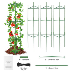 6 Packs Tomato Cages for Garden, 1230 mm Tomato Trellis Plant Stakes Support, Stackable Tall Plant Support Cage, for Raised Garden Bed, Vegetables Flowers and Climbing Plants