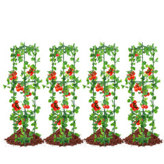 6 Packs Tomato Cages for Garden, 1230 mm Tomato Trellis Plant Stakes Support, Stackable Tall Plant Support Cage, for Raised Garden Bed, Vegetables Flowers and Climbing Plants