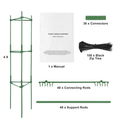 4 Packs Tomato Cages for Garden 1620 mm Tomato Plant Stakes Support Cage