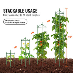 4 Packs Tomato Cages for Garden 1620 mm Tomato Plant Stakes Support Cage