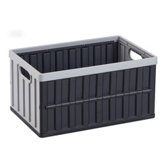 Plastic Collapsible Storage Bins with Lids, 65L 2 Packs, Stackable Folding Storage Crates with Handles, Holds 38 kg Per Bin, Heavy Duty Containers, Space-Saving Baskets, for Home Organizing
