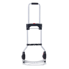 Folding Hand Truck, 80 kg Load Capacity, Aluminum Portable Cart, Convertible Hand Truck and Dolly with Telescoping Handle and Rubber Wheels, Ultra Lightweight Super Strong for Moving Warehouse