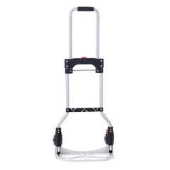 Folding Hand Truck, 80 kg Load Capacity, Aluminum Portable Cart, Convertible Hand Truck and Dolly with Telescoping Handle and Rubber Wheels, Ultra Lightweight Super Strong for Moving Warehouse